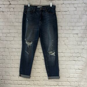 KanCan Distressed Mom/Boyfriend Style Jeans